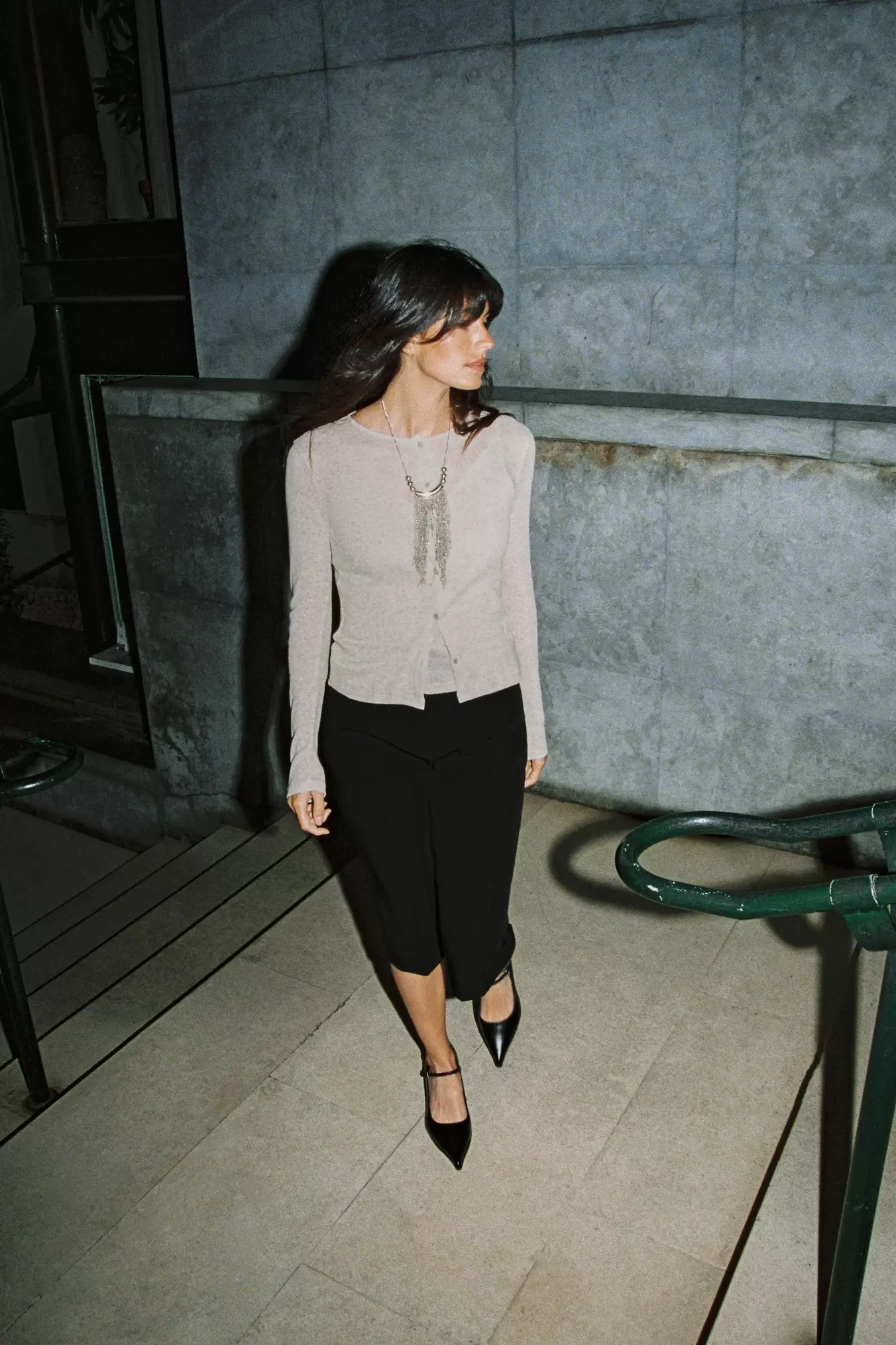 CARDIGAN MED TOP OG BLONDE