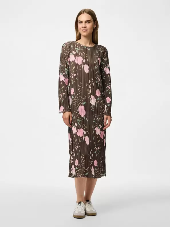 PCAMBER PLISSE MIDIKJOLE