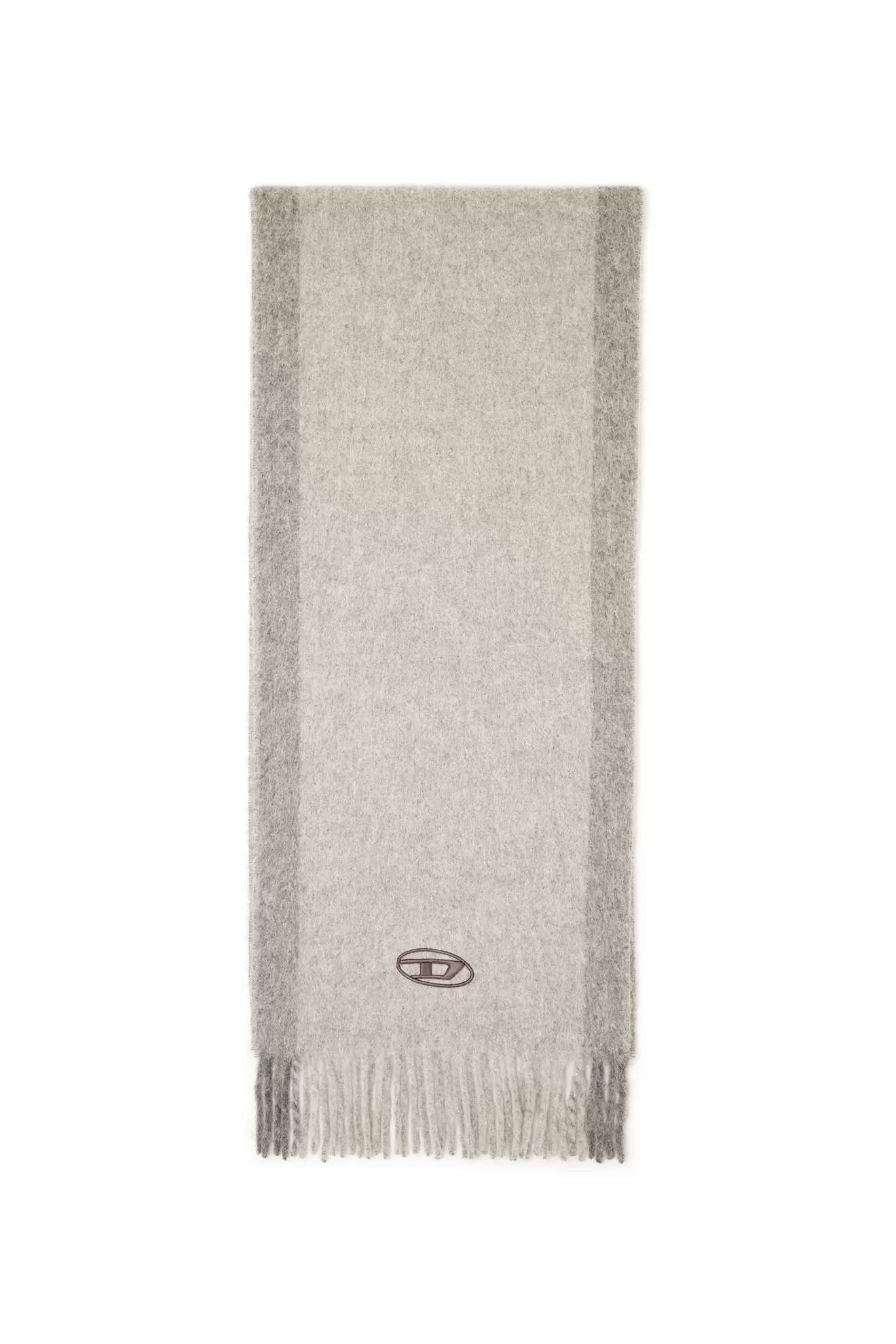 Wool-blend scarf with contrast stripes