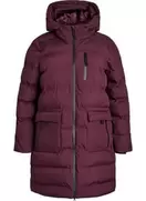 Pufferfrakke med hætte og lommer