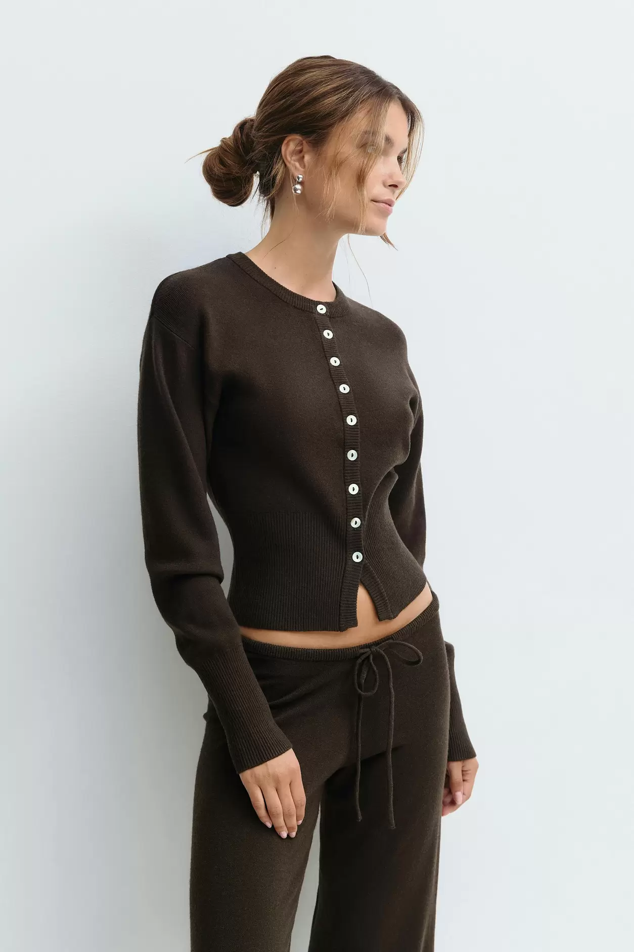 Knitted loungewear cardigan