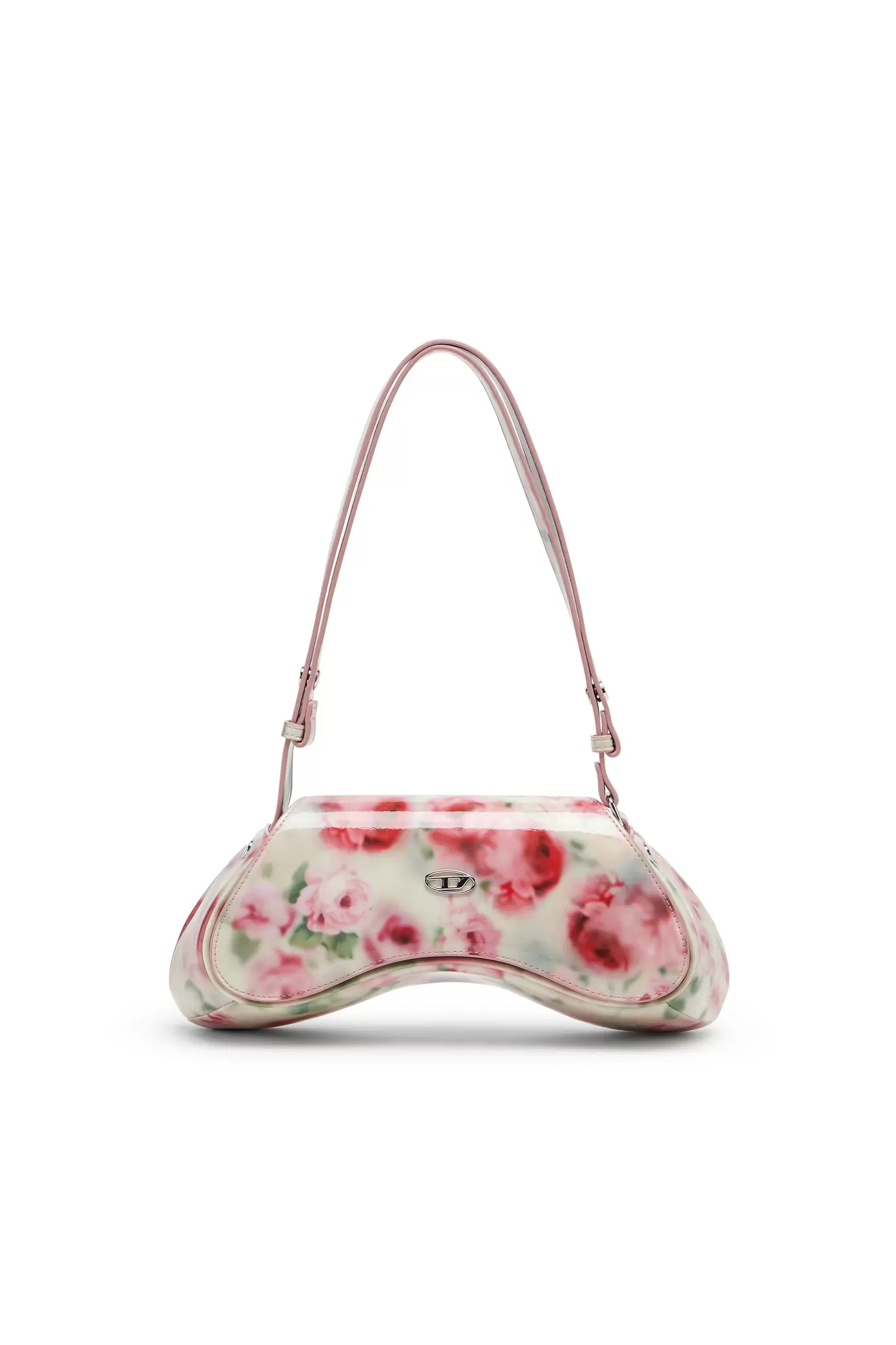 Play-Shoulder bag in printed glossy PU