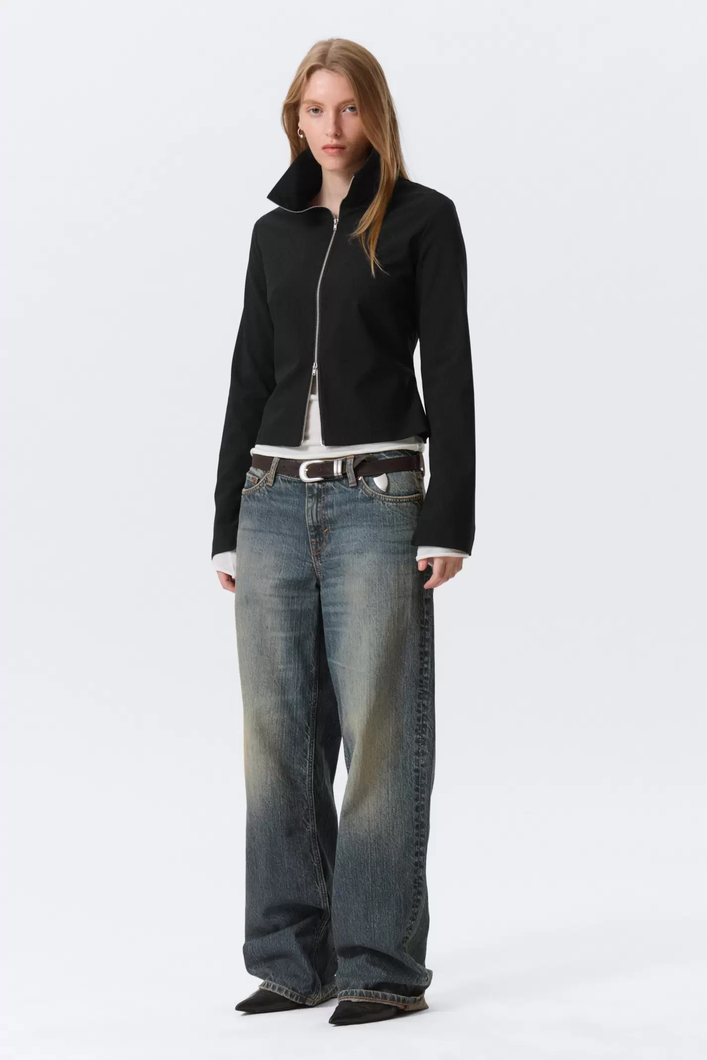 SLIM LONG-SLEEVED ZIP SHIRT