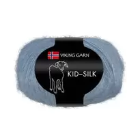 Viking Garn Kid-Silk 25 g gråblå 322