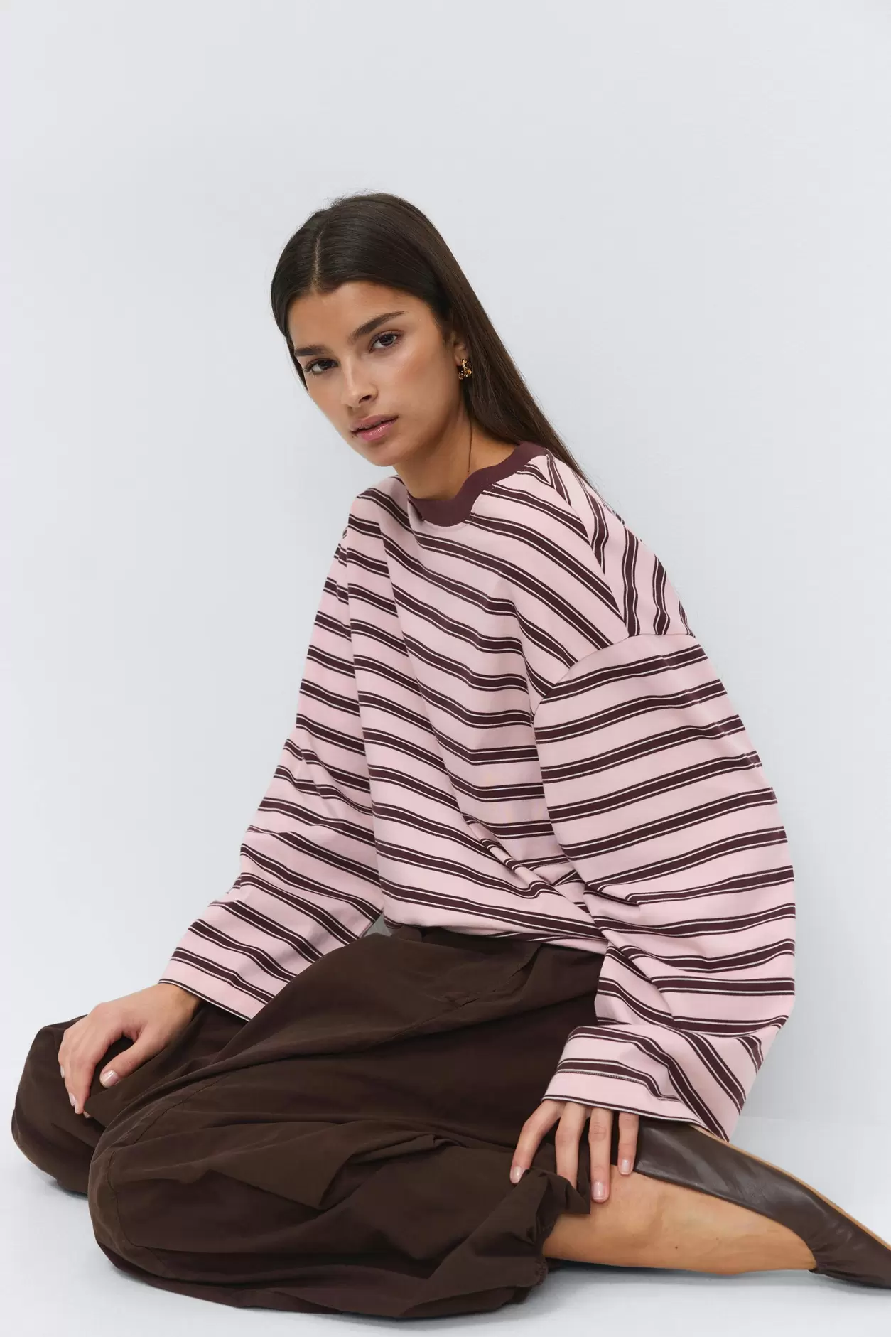 Stripe long sleeve tee