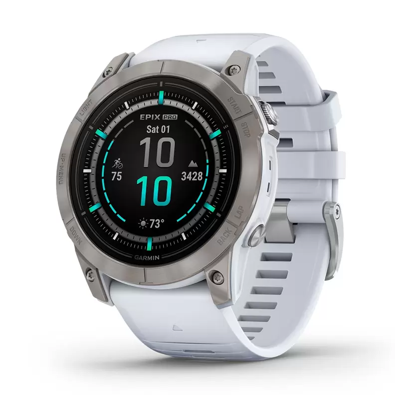 Garmin Epix 2 Pro Sapphire - Titanium, Whitestone rem, 51 mm
