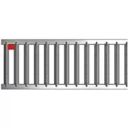 Drain Self Euroline/Hexaline rist, 100 cm, galvaniseret stål