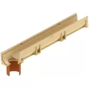 Self Euroline 2.0 afløbsrende 100 cm med lodret afløb - Polymerbeton