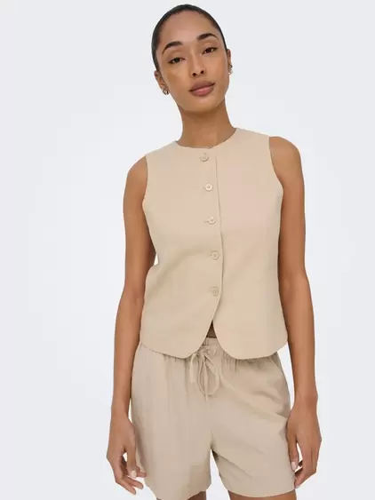 ONLGOA hør Tailored vest