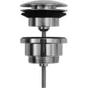 Bundventil, push-open, krom