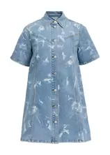 OBJClaudia Kort Denimkjole