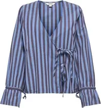 ONLSTIVELLA LS STRIPED TIE TOP WVN