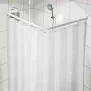 Unicolor badeforhæng, 180x210 cm, hvid