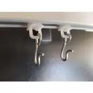 Profil2001 ringe til badeforhængsstang, 12 stk