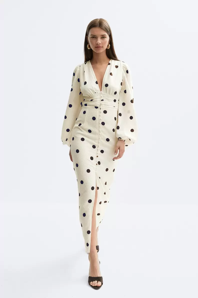 Balloon sleeve dress