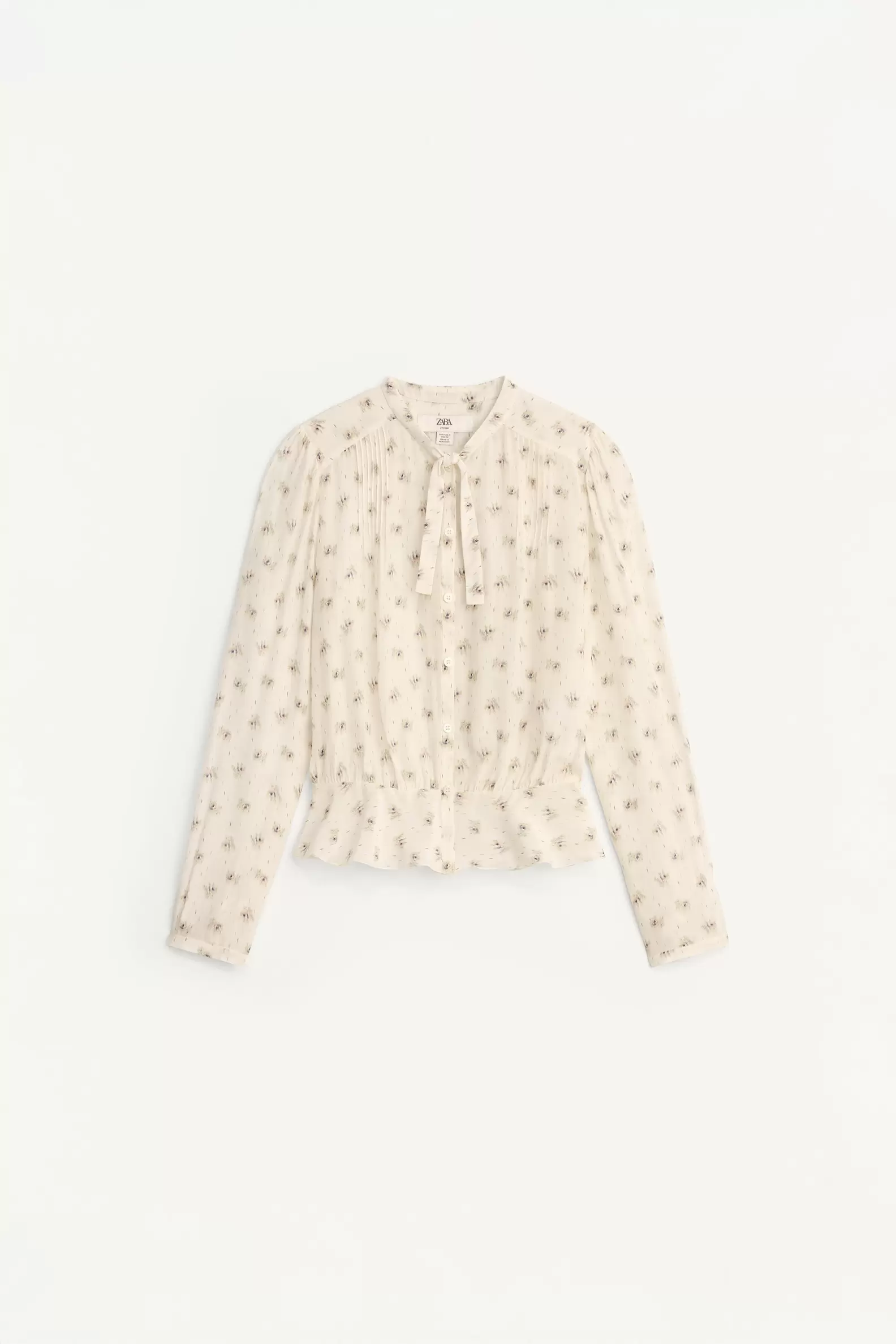 BLUSE MED PRINT OG BÅND LIMITED EDITION