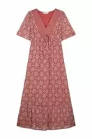 Vestido midi cenefa escote