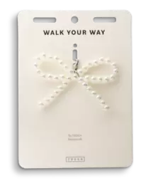 Walk Your Way Perlesløjfe Charm Sølv