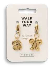 Walk Your Way Firkløver Sløjfe Charms Guld