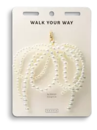 Walk Your Way Dobbelt Perlesløjfe Charm Guld