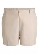 Bermudashorts i hør og viskose med høj talje