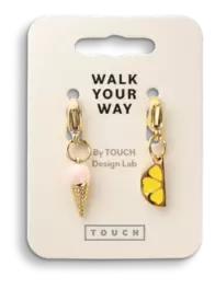 Walk Your Way Isvaffel Citron Charms Guld