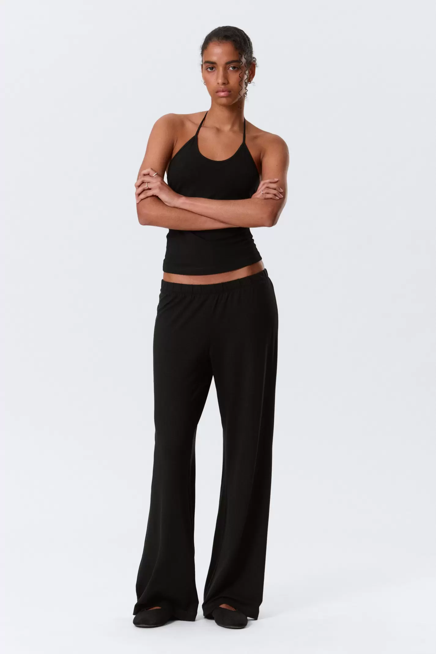 SOFT LOW RISE BOOTCUT TROUSERS