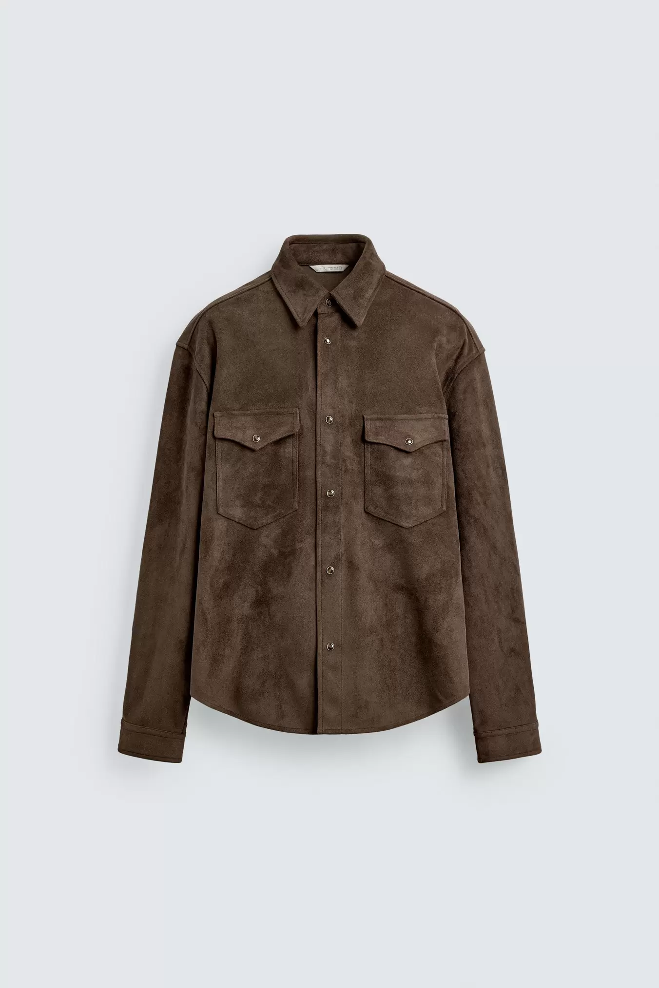 REGULAR FIT SKJORTEJAKKE I RUSKINDSEFFEKT