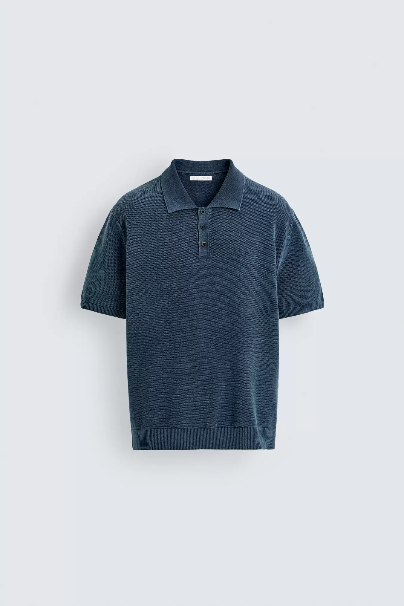 VASKET STRIKPOLOSHIRT MED STRUKTUR