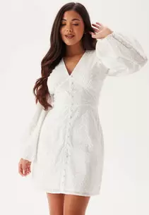Broderie Anglaise Balloon Sleeve Dress
