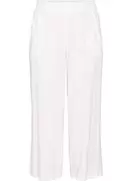 Bukser i hør og viskose med vide ben