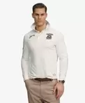 Rugbytop med dobbelt emblem