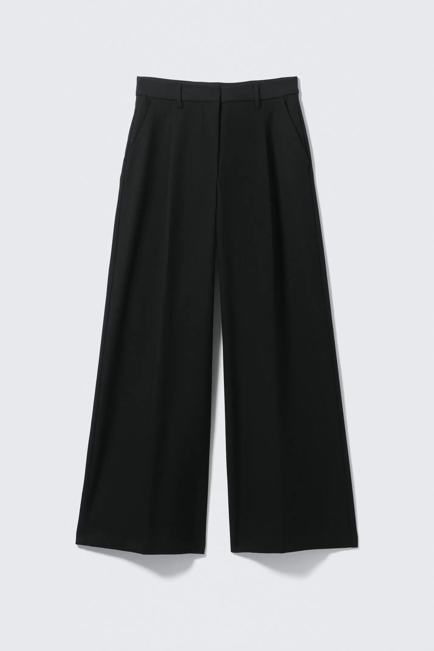 PLEATED HIGH WAIST WIDE LEG SUITING TROUSERS