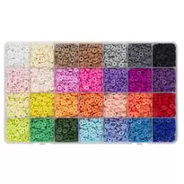 Heishi beads megamix – 5600 (Ø6 mm) heishi-perler i 28 forskellige farver
