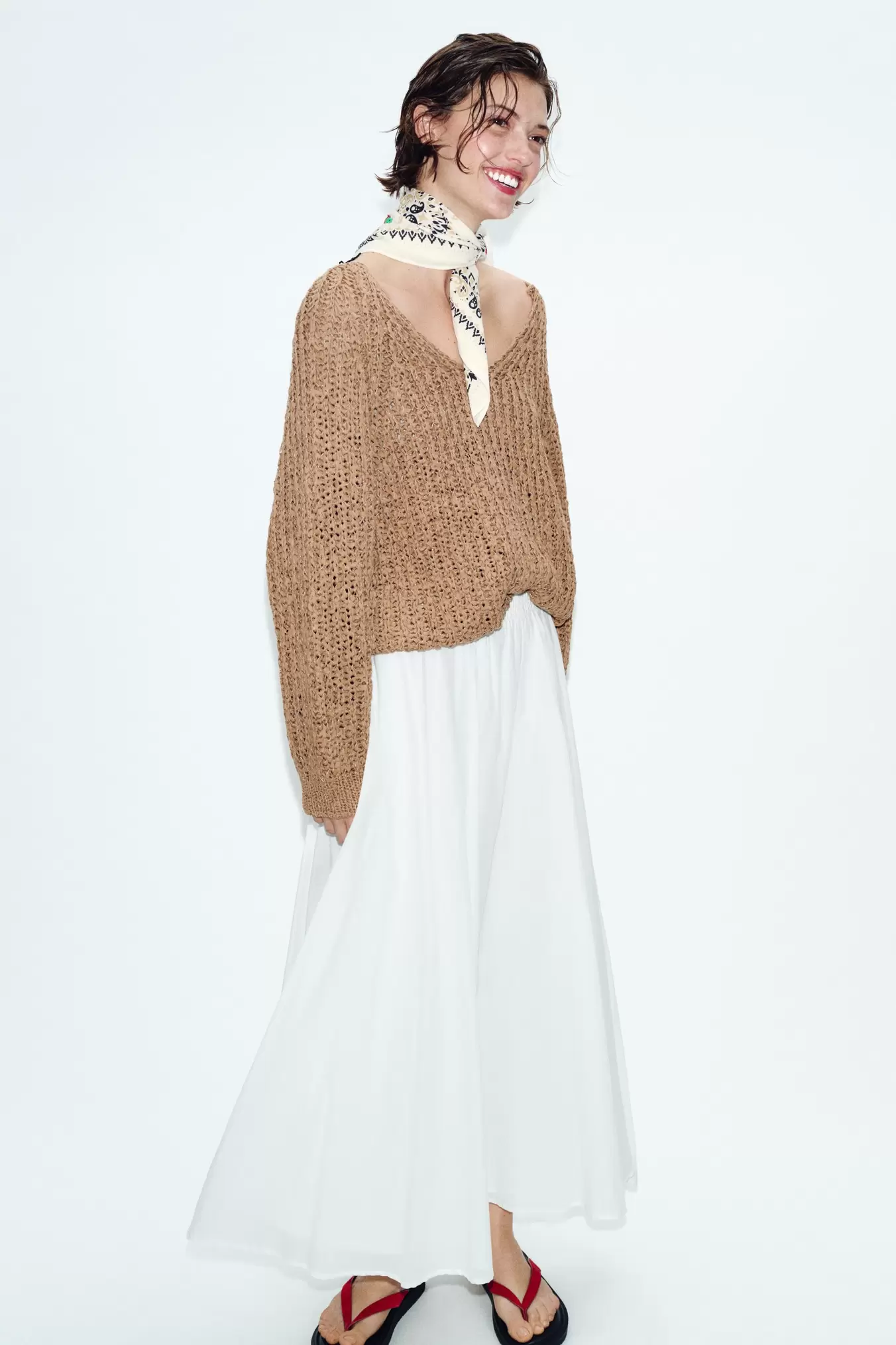 STRIKBLUSE MED FLETBÅND