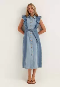 Yascawi Sl Denim Long Dress