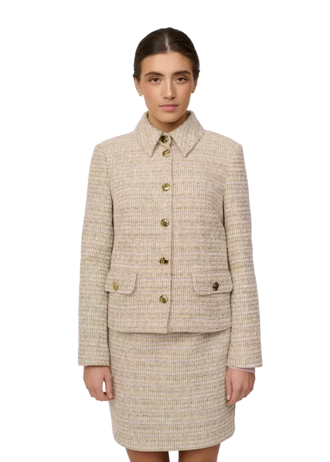 Vævet jakke fra Créton