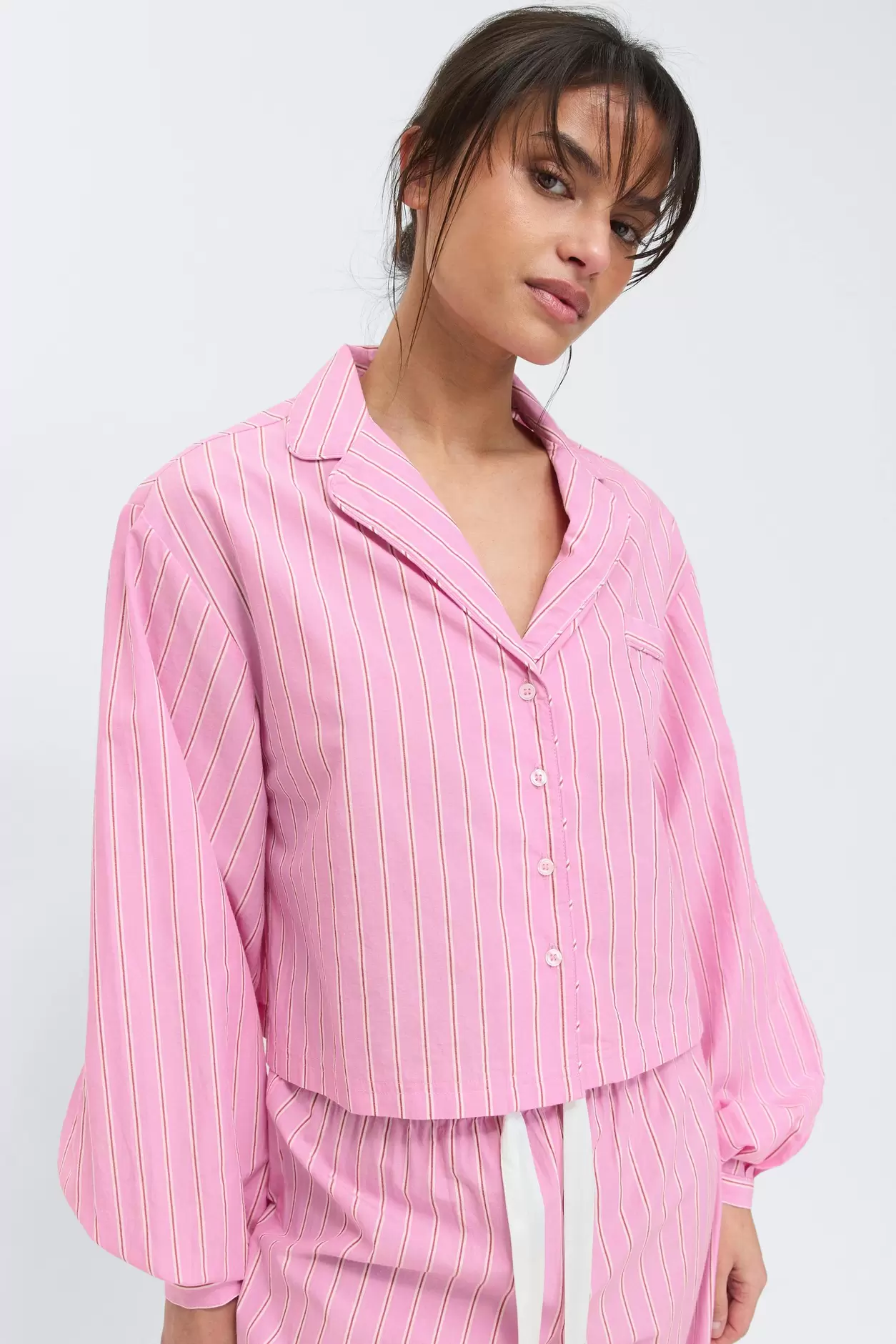 Poplin pyjamas shirt