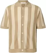 SLHSHANE SS OPEN STRUC POLO CARDIGA