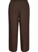 Bukser i hør og viskose med vide ben