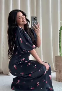 Puff Sleeve Ankle Dress