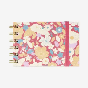 Floral spiral notebook