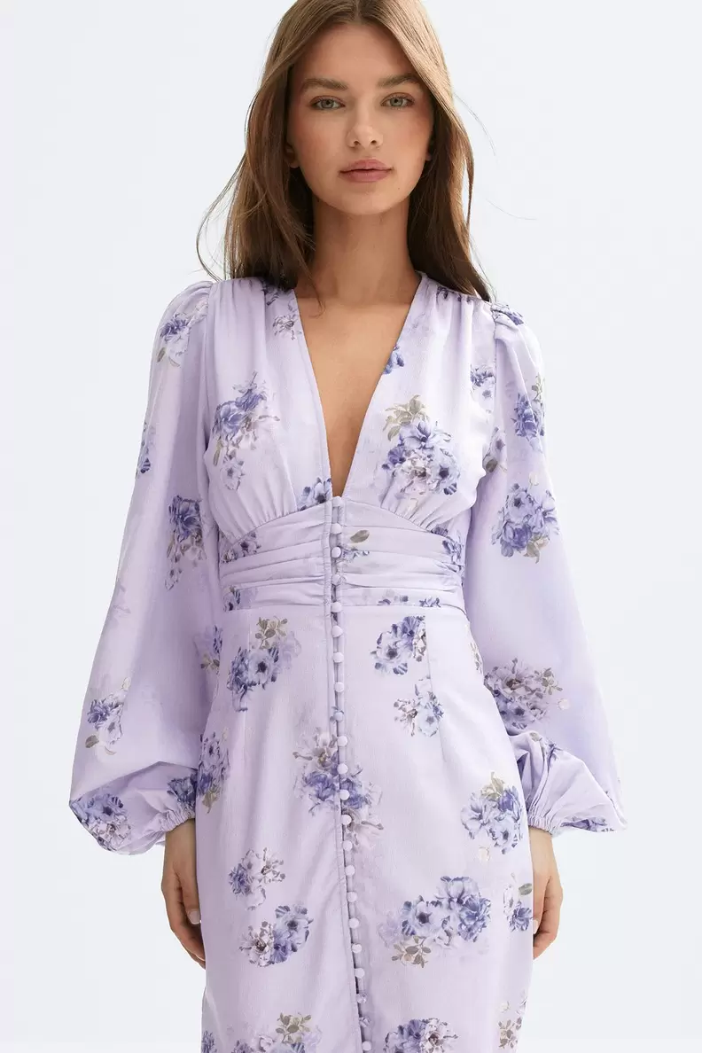 Balloon sleeve dress