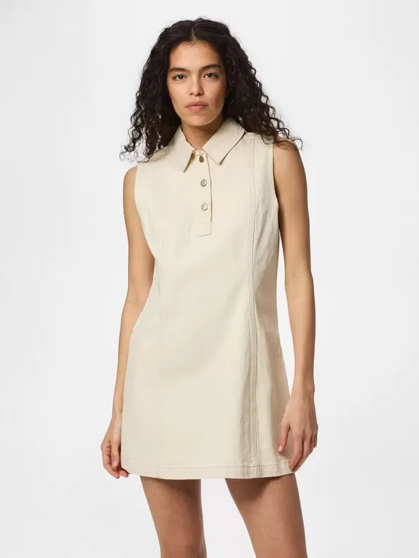 PCGRACE DENIM-POLO KORT KJOLE