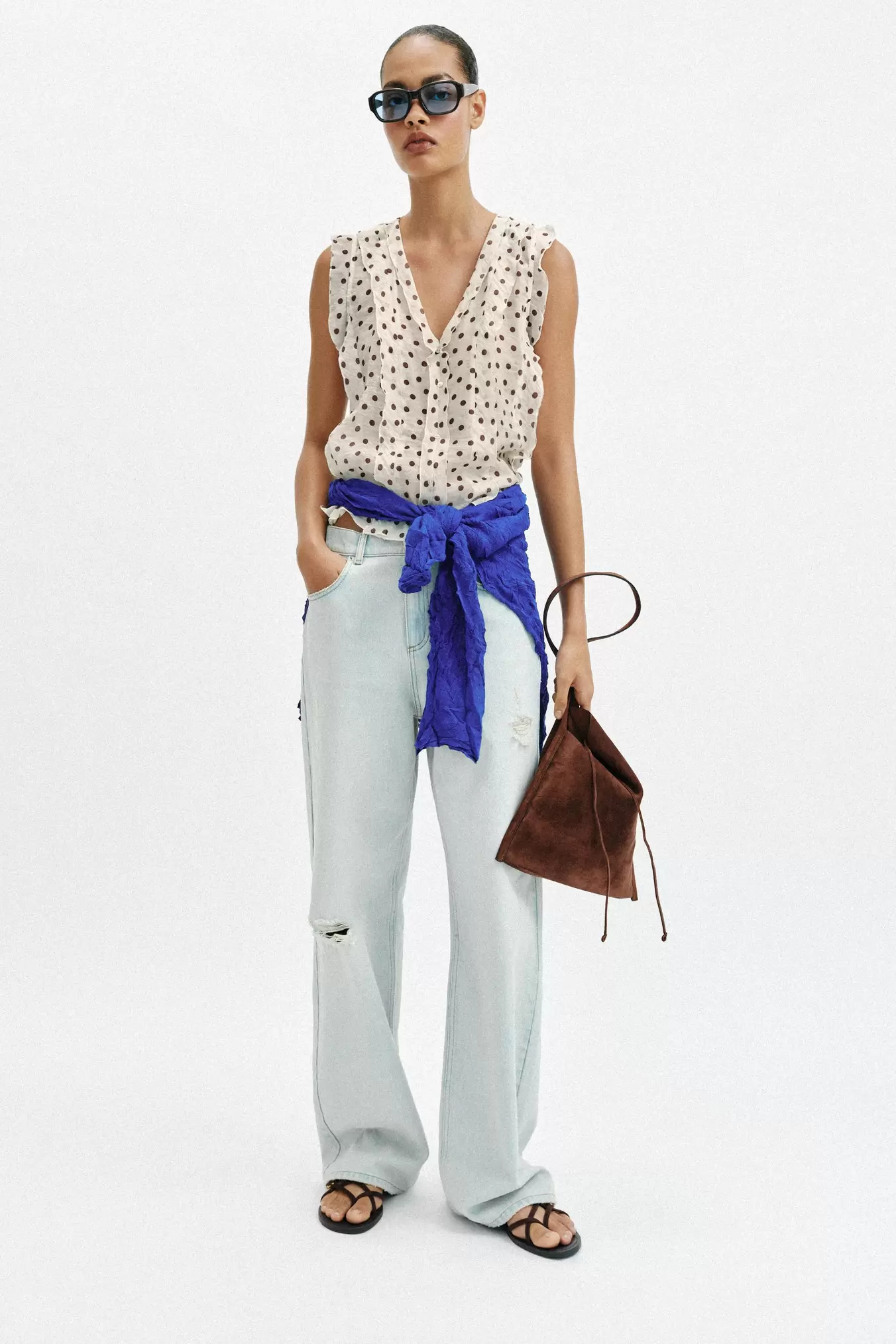 PRIKKET BLUSE