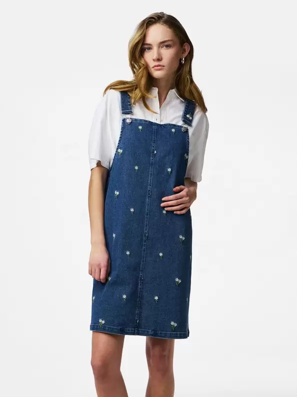 PCFLORA DENIM SPENCERKJOLE