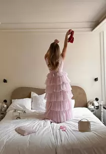 Tulle Frill Gown
