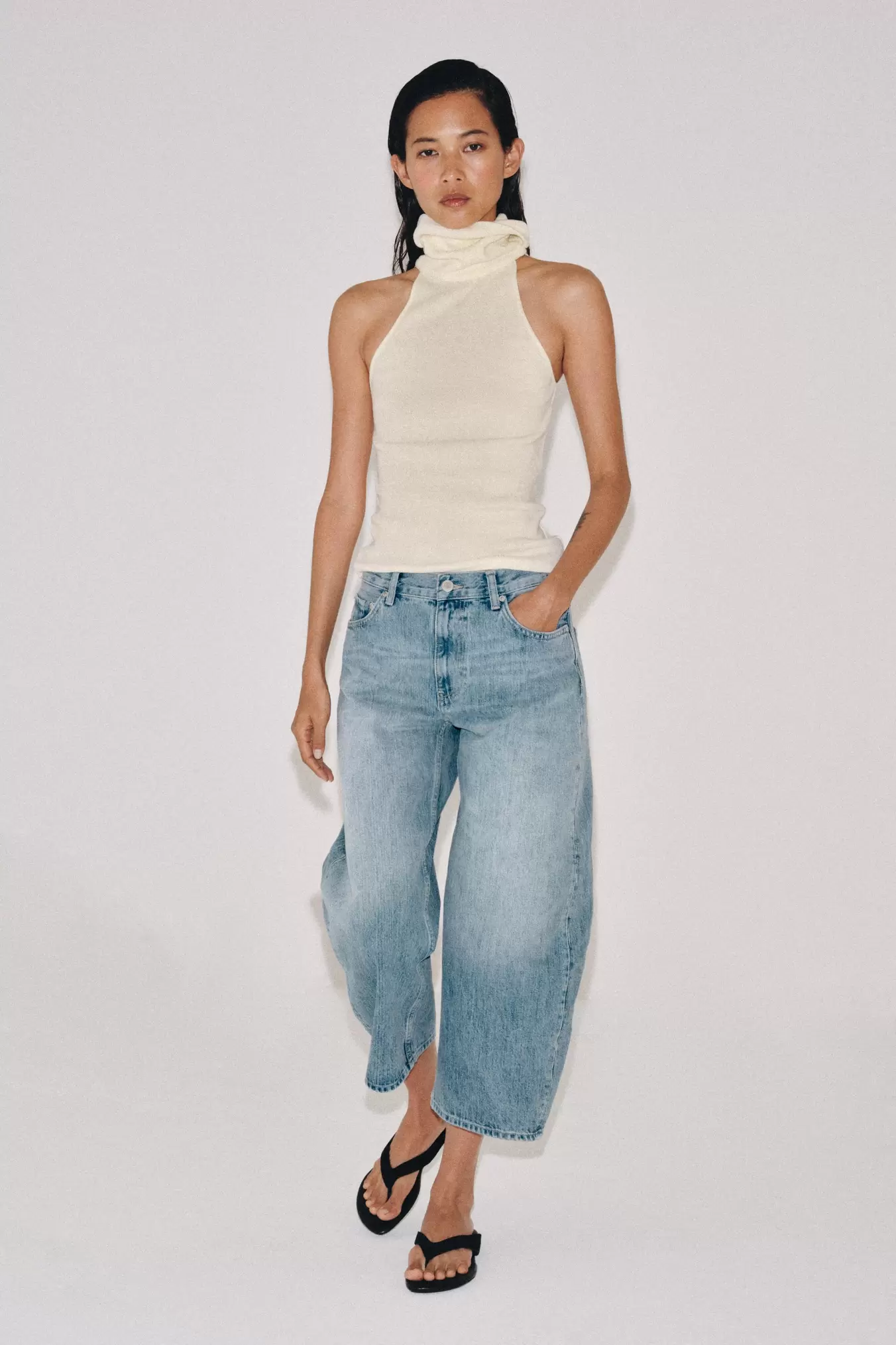ZW COLLECTION BALLONJEANS MED MELLEMHØJ TALJE