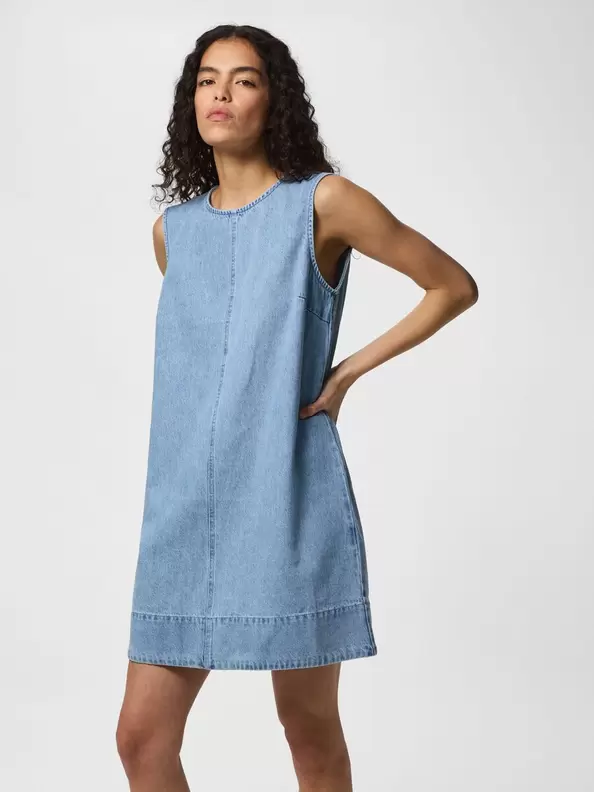 PCFLORA MINI DENIMKJOLE