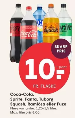 Coca Cola - Coca-Cola, Sprite, Fanta, Tuborg Squash, Ramlösa eller Fuze